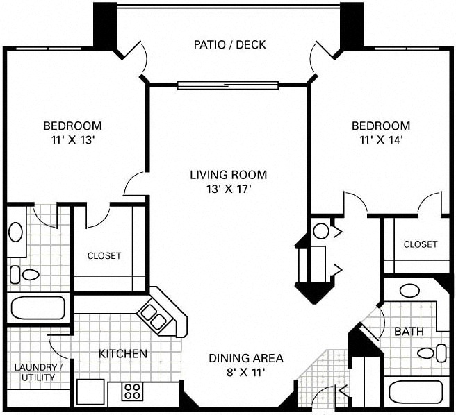 2 Bedroom A floor plan